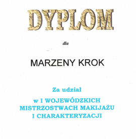 Certyfikat dla Marzena Partyka